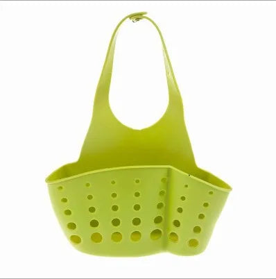 Kitchen Sink Holder Hanging Drain Basket Adjustable Soap Sponge Shelf Organizer Bathro close-up view