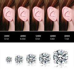 Huitan Round Cubic Zirconia Crystal Stud Earrings Women/Men Daily Wear Accessories Si alternate view