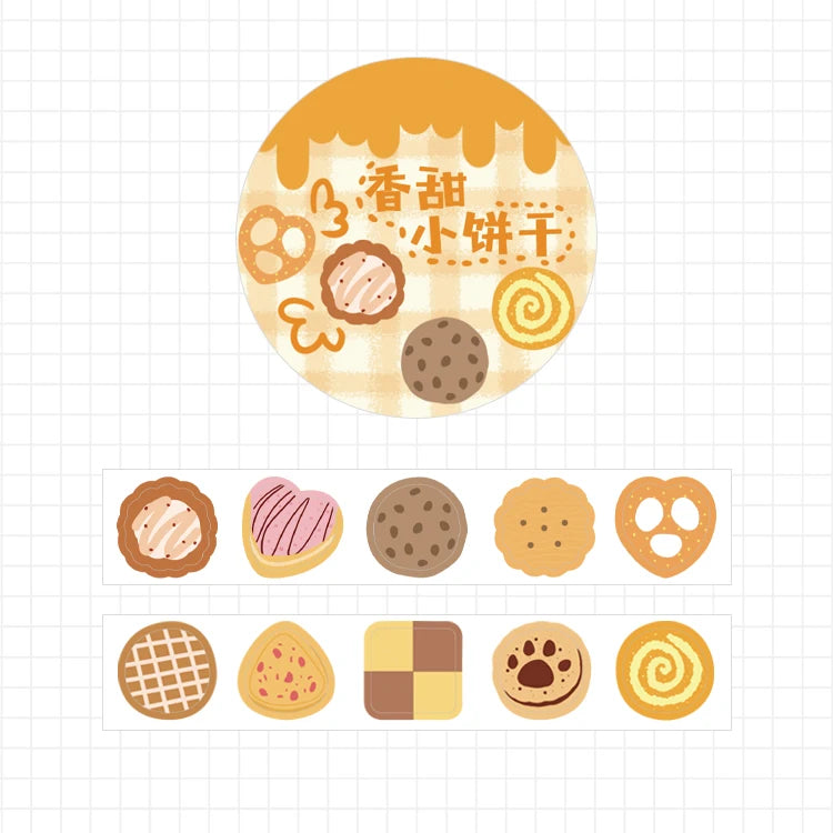 Kawaii Cartoon Washi Tape Stickers | 100pcs Roll Decorative Adhesive Masking Tape for alternate view