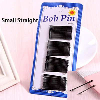 1Pack New High Quality Women Hair Clips Bobby Hair Pins Hairpins Black Wave Straight Barrettes Girls Hair Accessories Wholesale