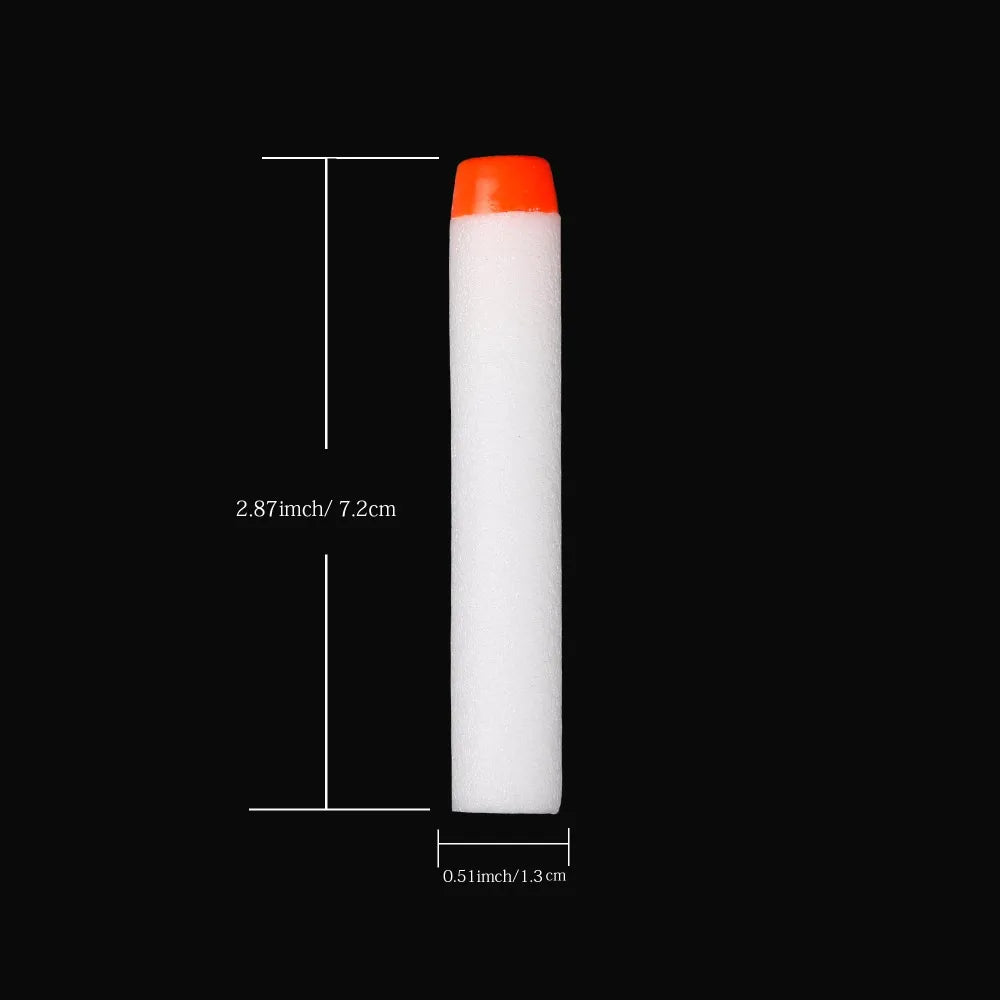 Glow in the Dark Darts 40-Pack | Fluorescent EVA Soft Bullets for Nerf Blasters close-up view