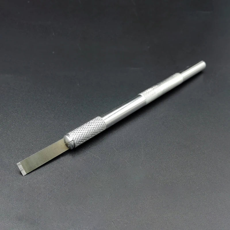 Rubber Shovel Glue Knife Set | Metal Blade UV Glue Remover for Phone Screen Repair close-up view