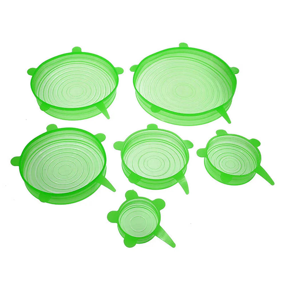 Universal Reusable Silicone Stretch Lids Food Wrap Silicone Cover for Cookware Bowl additional angle