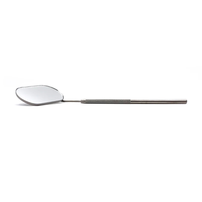 Stainless Steel Oval Lash Mirror | Portable Eyelash Extension Tool detail view