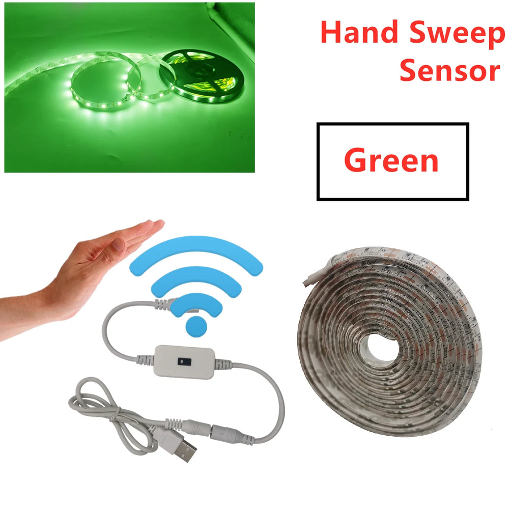 USB Motion Sensor LED Strip Light | Hand Sweep Control for Kitchen TV Backlight additional angle