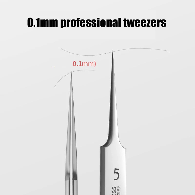 German Ultra-fine No. 5 Cell Pimples Blackhead Clip Tweezers | Acne Needle Tool for Prec detail view