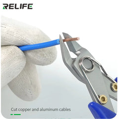 Precision Cutting Pliers | Side Snips for Motherboard and PCB Wire Cutting close-up view