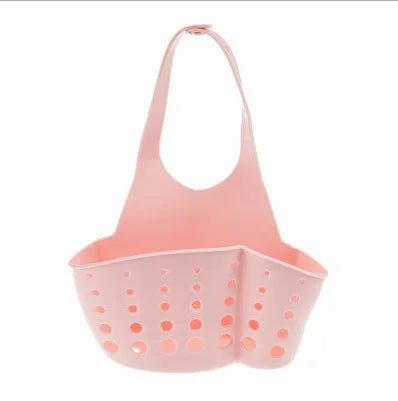 Kitchen Sink Holder Hanging Drain Basket Adjustable Soap Sponge Shelf Organizer Bathro close-up view