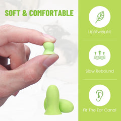 Slow Rebound Sponge Earplugs | Soft Lightweight Ear Plugs for Sleeping and Noise Reducti detail view