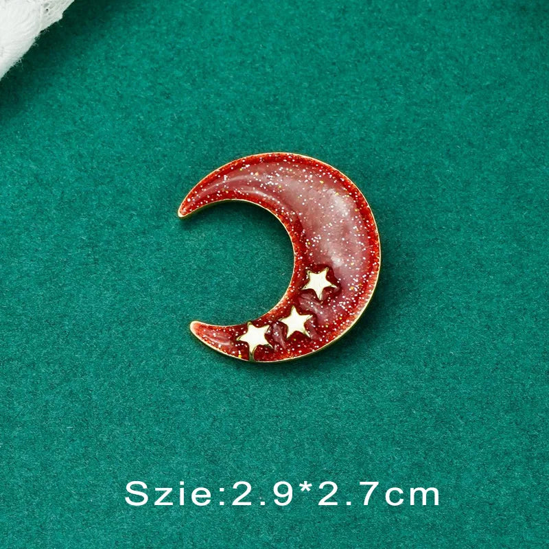 Vintage Palace Plant Flower Baroque Brooch Red Enamel Pearl Brooch Pin Woman Party Accessories