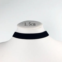 Korean Fashion Womens Accessoires Punk Gothic Soft Black Velvet Choker Necklace Girl N close-up view