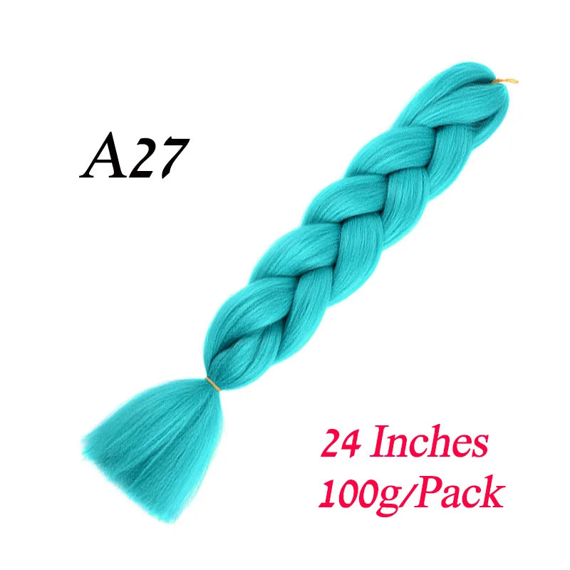 Lihui Pre Stretched Jumbo Braid Hair Extensions 24 inch | Kanekalon Synthetic Hair for African Braids