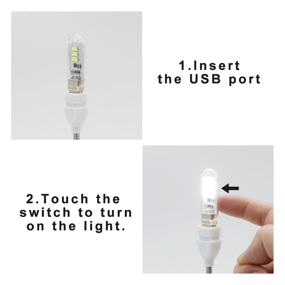 Portable USB LED Book Light | Touch Switch Reading Lamp lifestyle view