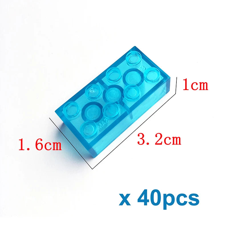 40pcs DIY Building Blocks Thick Figures Bricks 2x4 Dots | Educational Creative Toy for close-up view