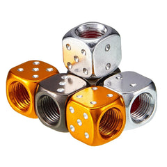 Aluminum Valve Stem Caps Set of 4 Car Bike Motorcycle detail view
