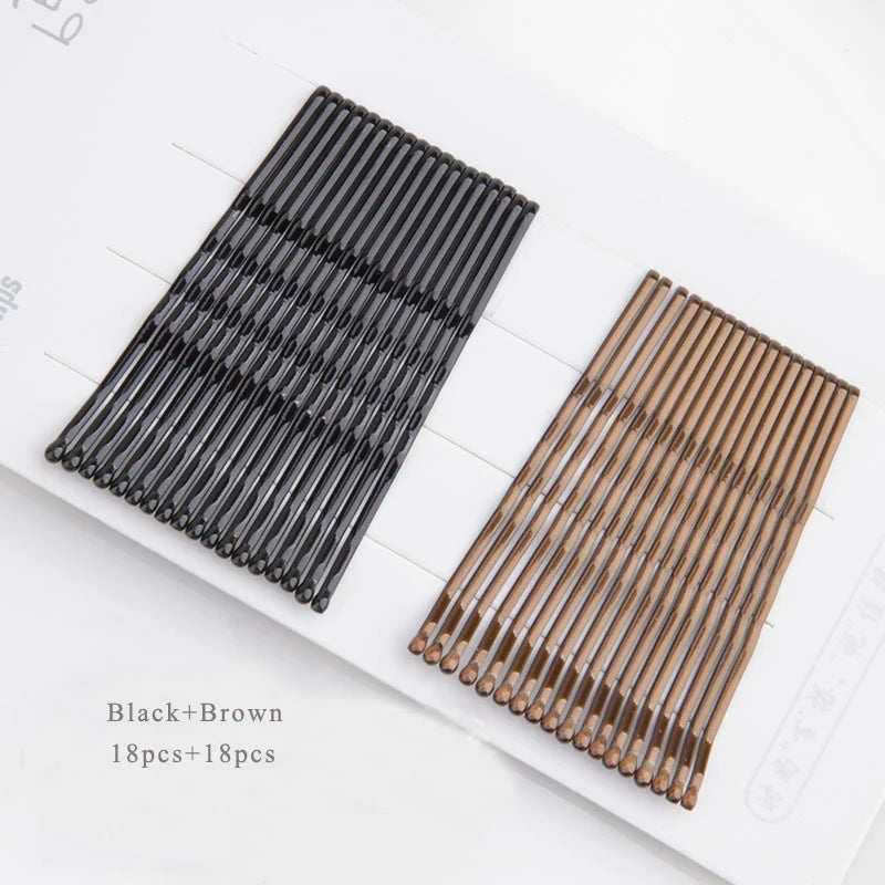SWINATE Fashion Women Basic Waved U Shape Hairpins Gold Black Brown Bobby Pins Salo additional angle