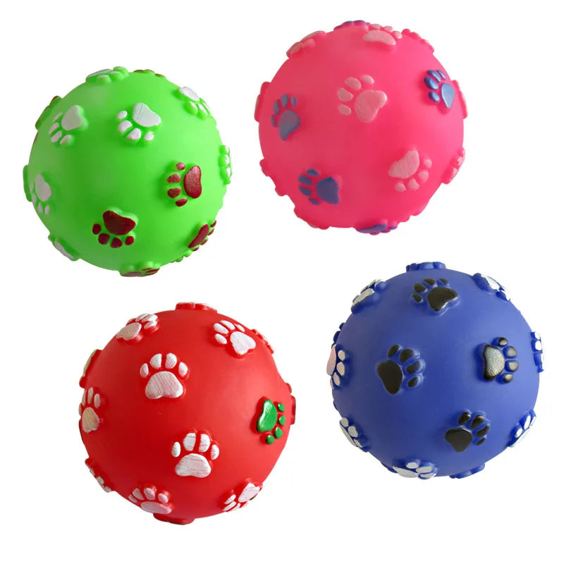 1pcs Diameter 6cm Squeaky Pet Dog Ball Toys for Small Dogs Rubber Chew Puppy Toy Dog S close-up view