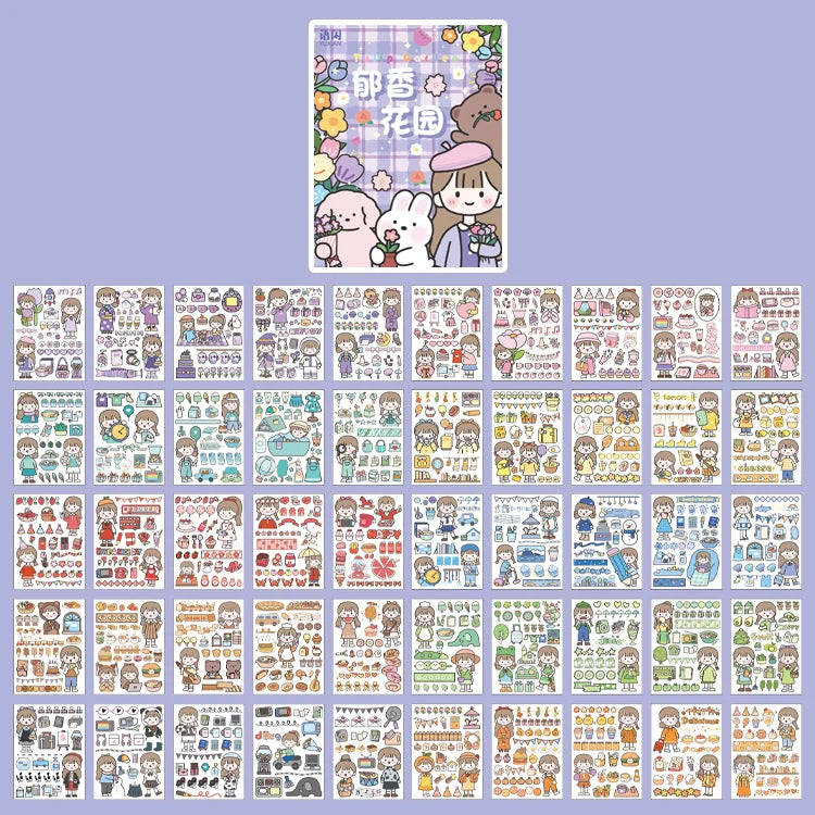 Yoofun Kawaii Colorful Dream Sticker Set | Decorative Stationery for Journaling and Scra detail view