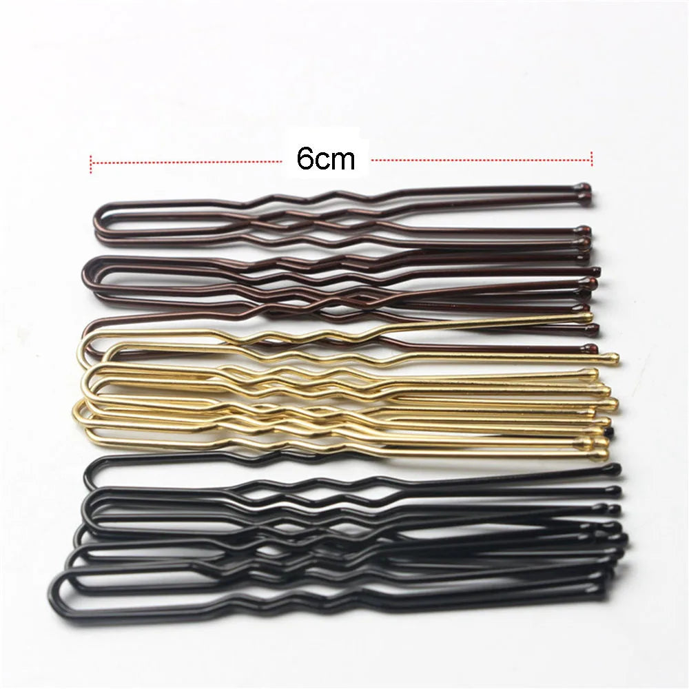 50 Pcs/Bag 6cm Hair Pins And Clips U Shaped Hairclip Bobby Pins For Women Girls Hairp lifestyle view