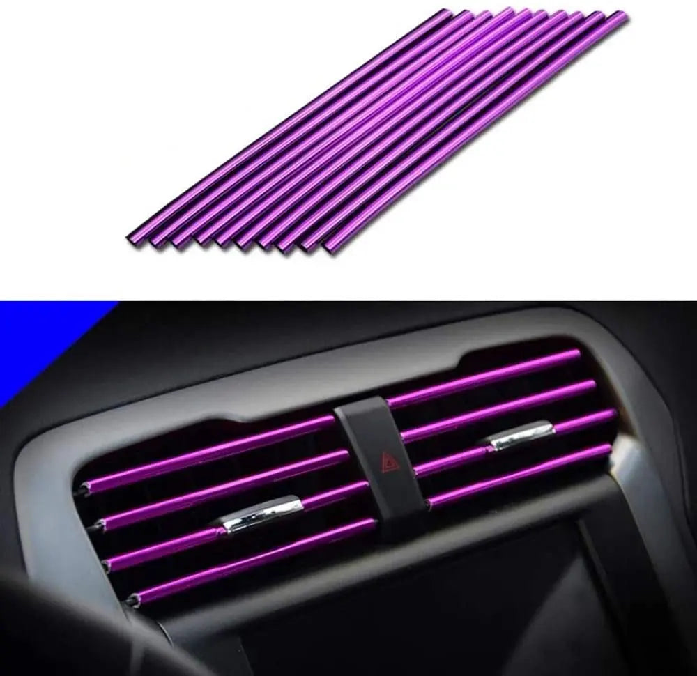 10 Pcs Car Air Vent Grille Decoration Trim Sticker U Style Air Conditioner Outlet Dec alternate view