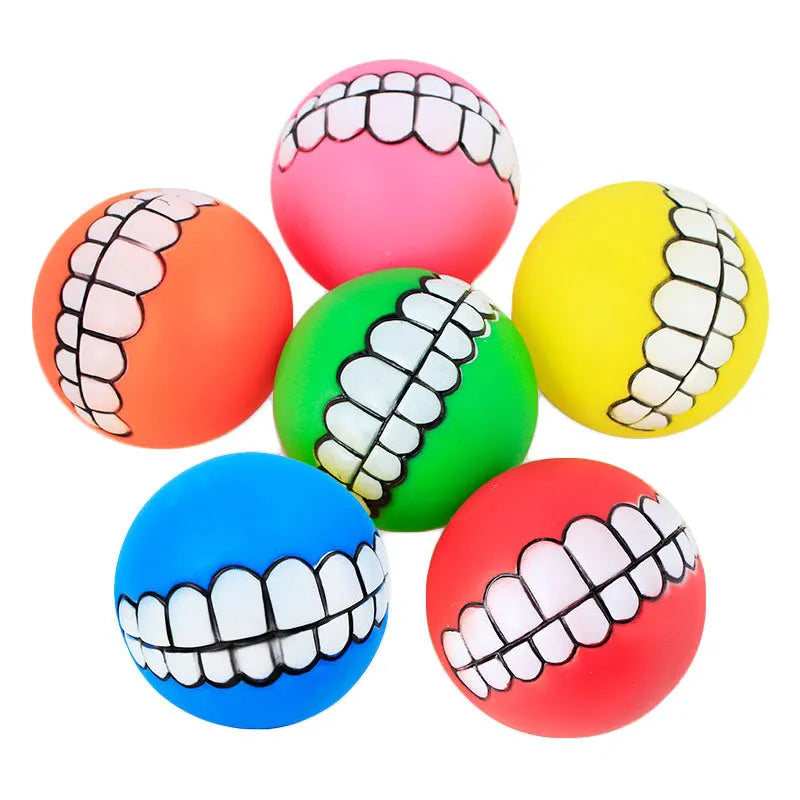 1pcs Diameter 6cm Squeaky Pet Dog Ball Toys for Small Dogs Rubber Chew Puppy Toy Dog Stu detail view