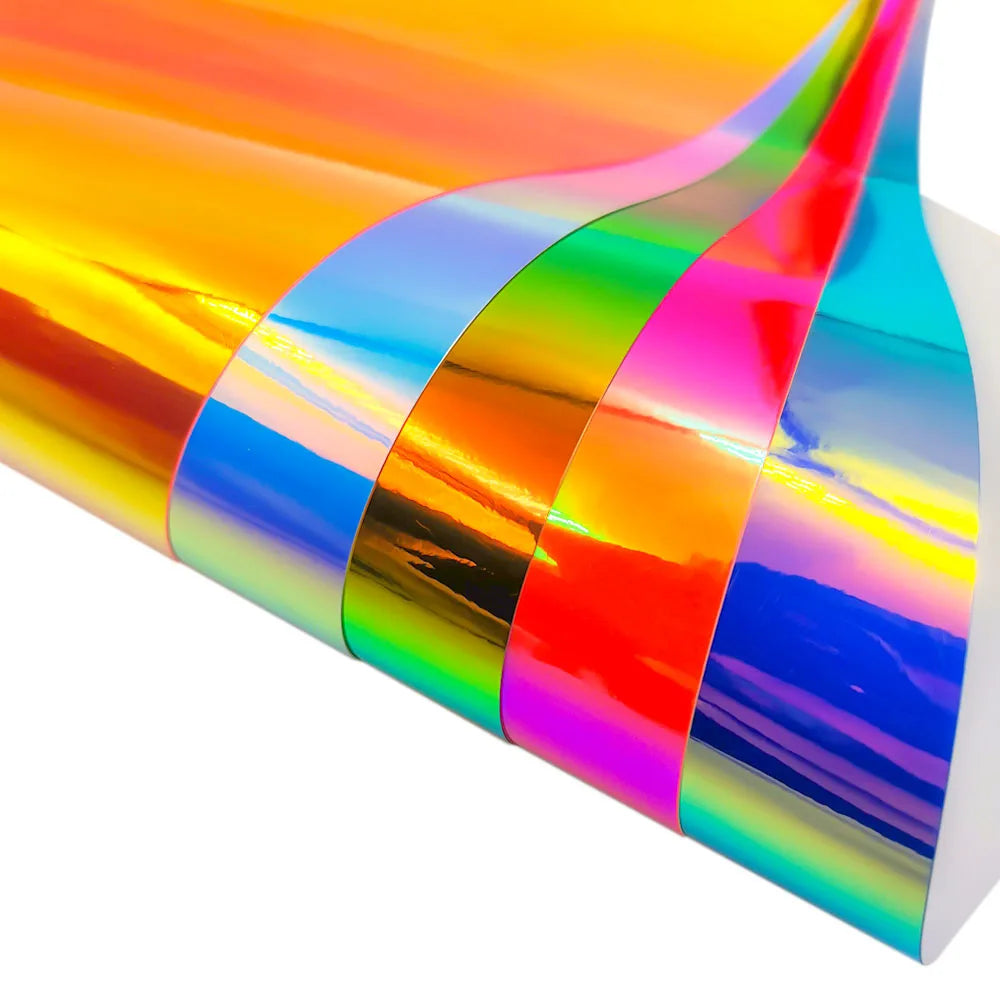 Holographic Permanent Adhesive Vinyl Sheets | Craft Decals for Cups, Walls, and Sig additional angle