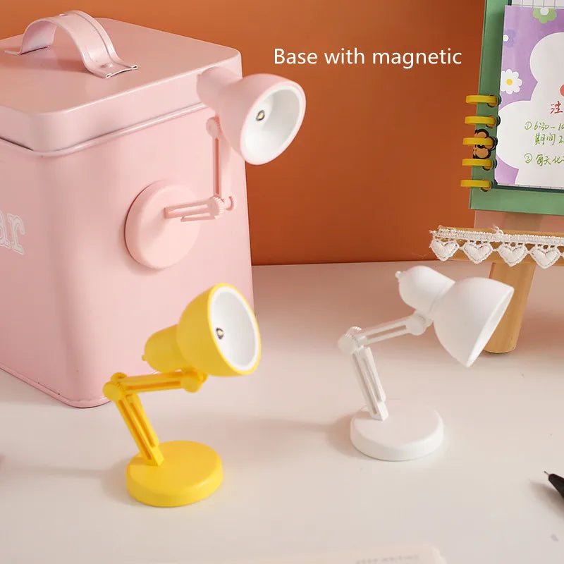 LED Mini Desk Lamp Foldable Magnetic Night Light | Clip-On Eye Protection Bedside Lamp close-up view