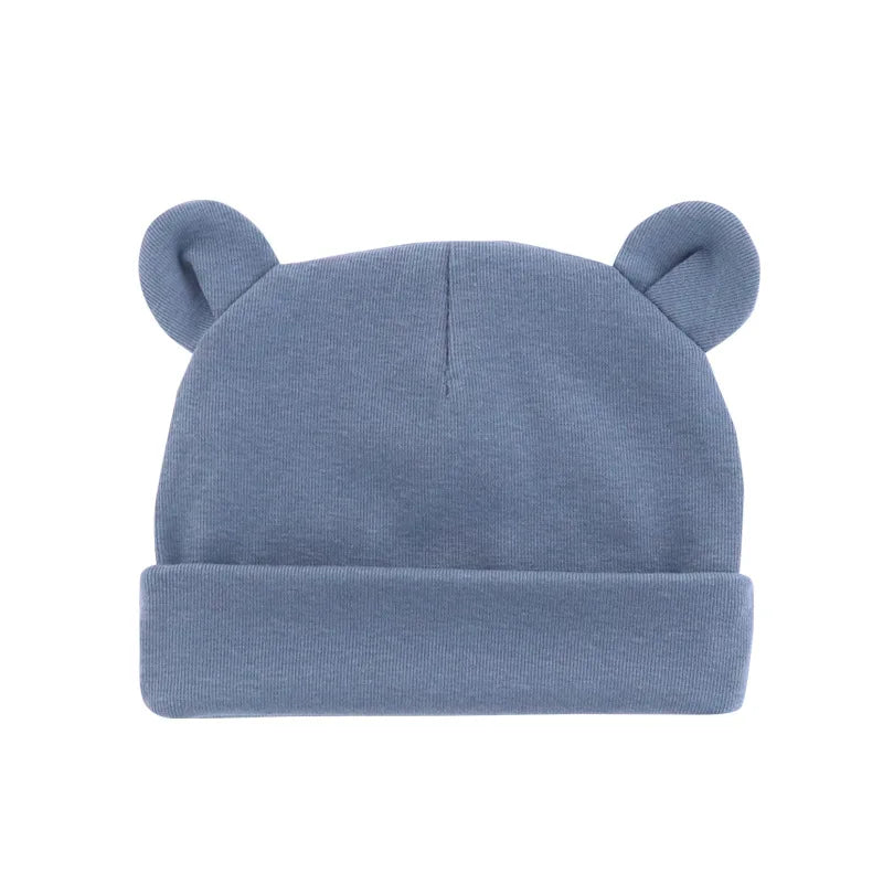 Soft Cotton Newborn Beanie Hat | Unisex Baby Cap for 0-12 Months close-up view