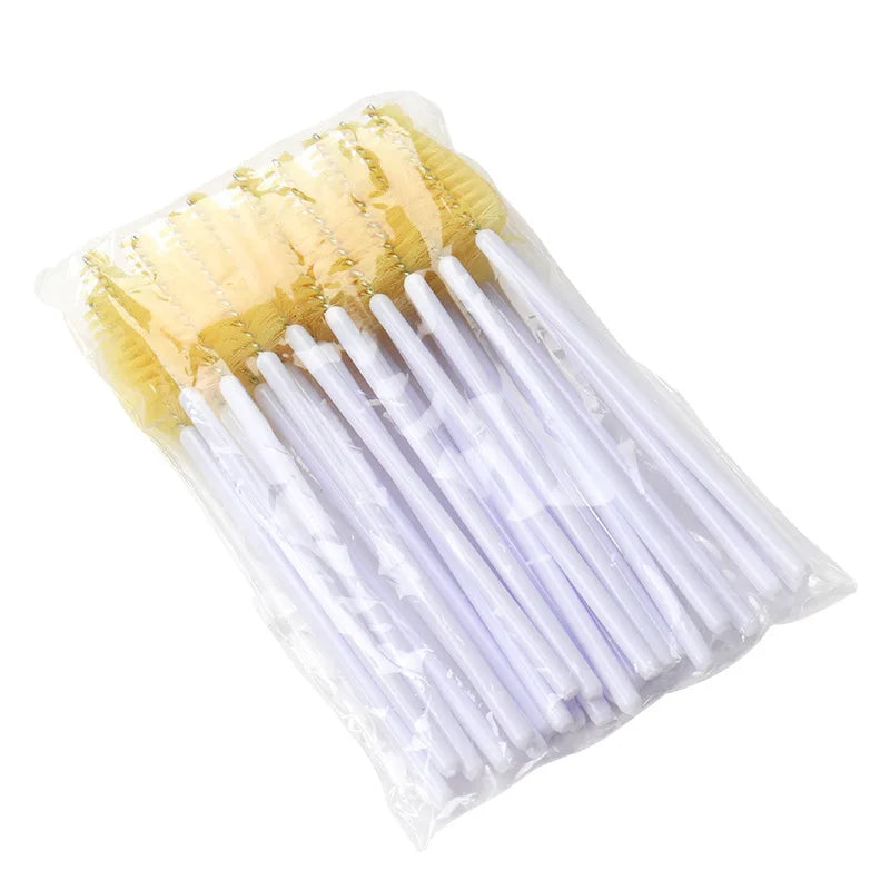50pcs Eyelash Eyebrow Brush Water Drop Shape Nylon Eyelash Extension Applicator Lashes Makeup Brushes Beauty Tools Mascara Wand