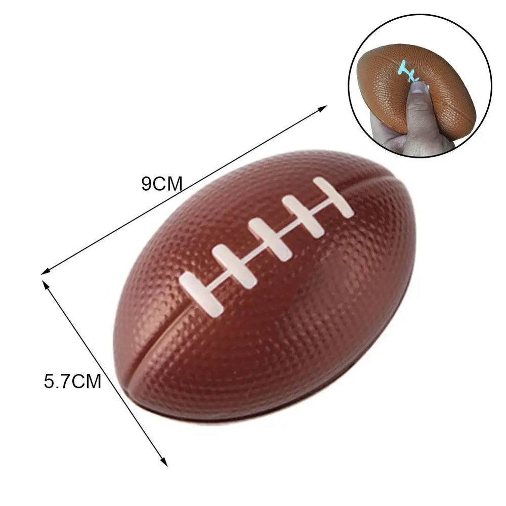 AntiStress Fidget Rugby Brown Office Pressure Ball Pressure Release Children's Venting B detail view