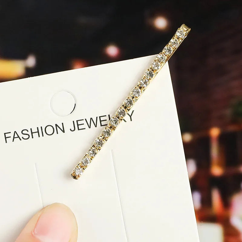2020 New Elegant Rhinestone Hairpins Women Girls Hair Clips Pin Accessories Hair Ornam close-up view