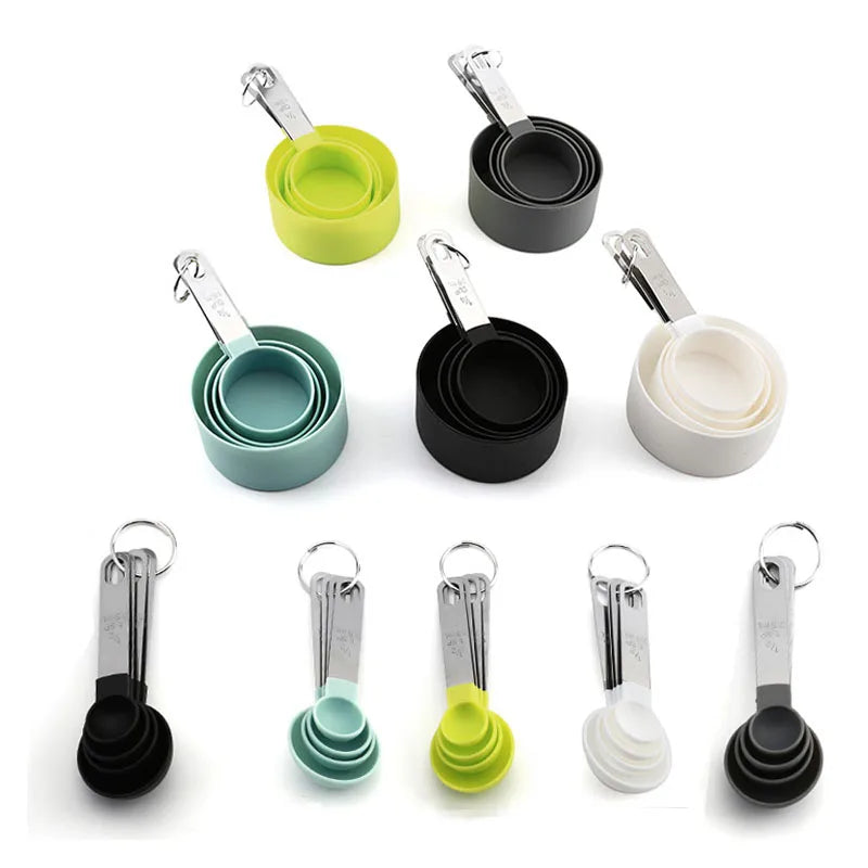 4pcs Kitchen Tools Measuring Spoons cups Set steel handleTeaspoon Coffee Sugar Scoop Cake Baking Coo