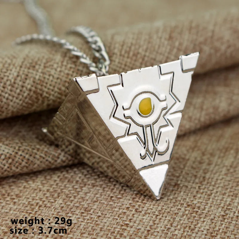 Anime Yu-Gi-Oh Necklace Yugi Muto Big Size 3D Millenium Puzzle Millennium Wheel Wis additional angle