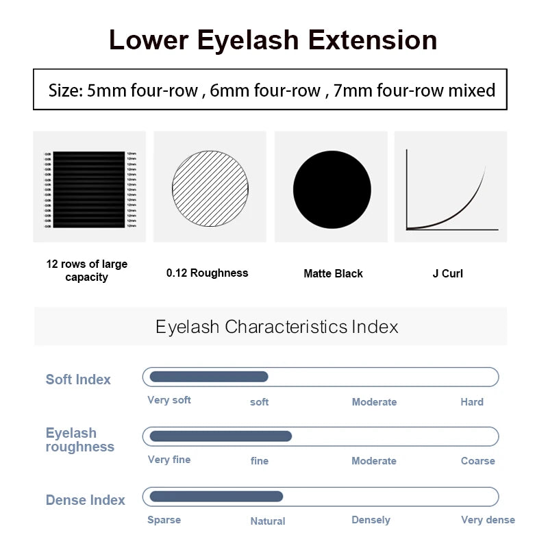 DeceMars Lower Lash Extension 5mm 6mm 7mm | Under Eye Eyelash Supplies lifestyle view
