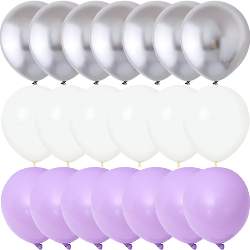 40PCS Silver White Purple Metal Latex Confetti alternate view