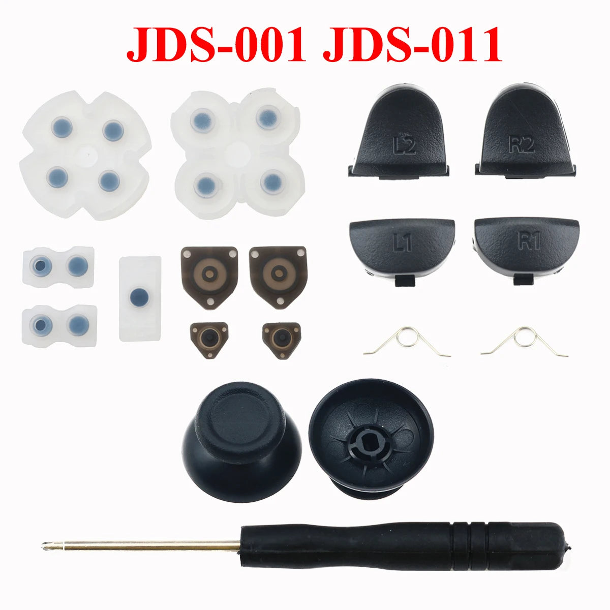 PS4 Trigger Button and Analog Stick Mod Kit | Compatible with JDS JDM 030 040 011 050 05 detail view