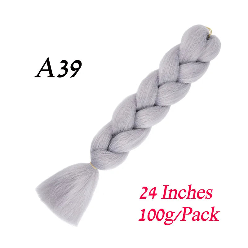 Lihui Pre Stretched Jumbo Braid Hair Extensions 24 inch | Kanekalon Synthetic Hair for African Braids