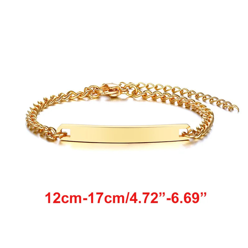Personalized Baby Bracelet Gift | Custom Stainless Steel Name Bracelet alternate view