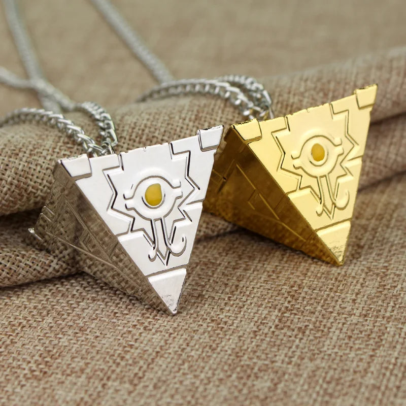 Anime Yu-Gi-Oh Necklace Yugi Muto Big Size 3D Millenium Puzzle Millennium Wheel Wisdom Pendant Neckl