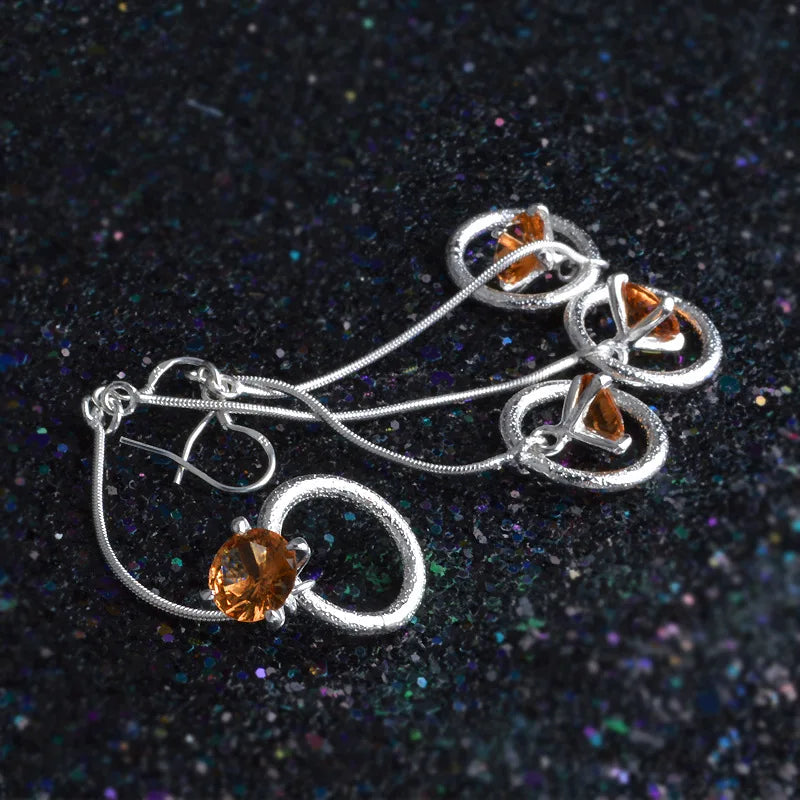 Hot Selling Jewelry Sterling Silver 925 Earrings Crystal Zircon Earrings For Women We lifestyle view