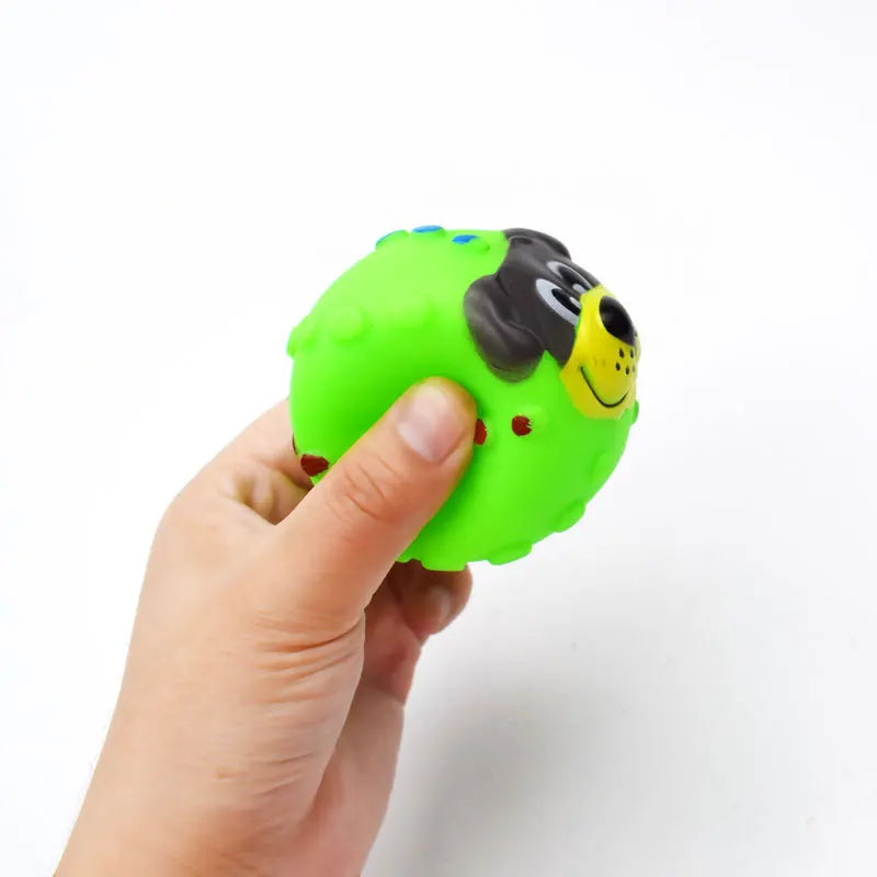 1pcs Diameter 6cm Squeaky Pet Dog Ball Toys for Small Dogs Rubber Chew Puppy Toy Dog lifestyle view