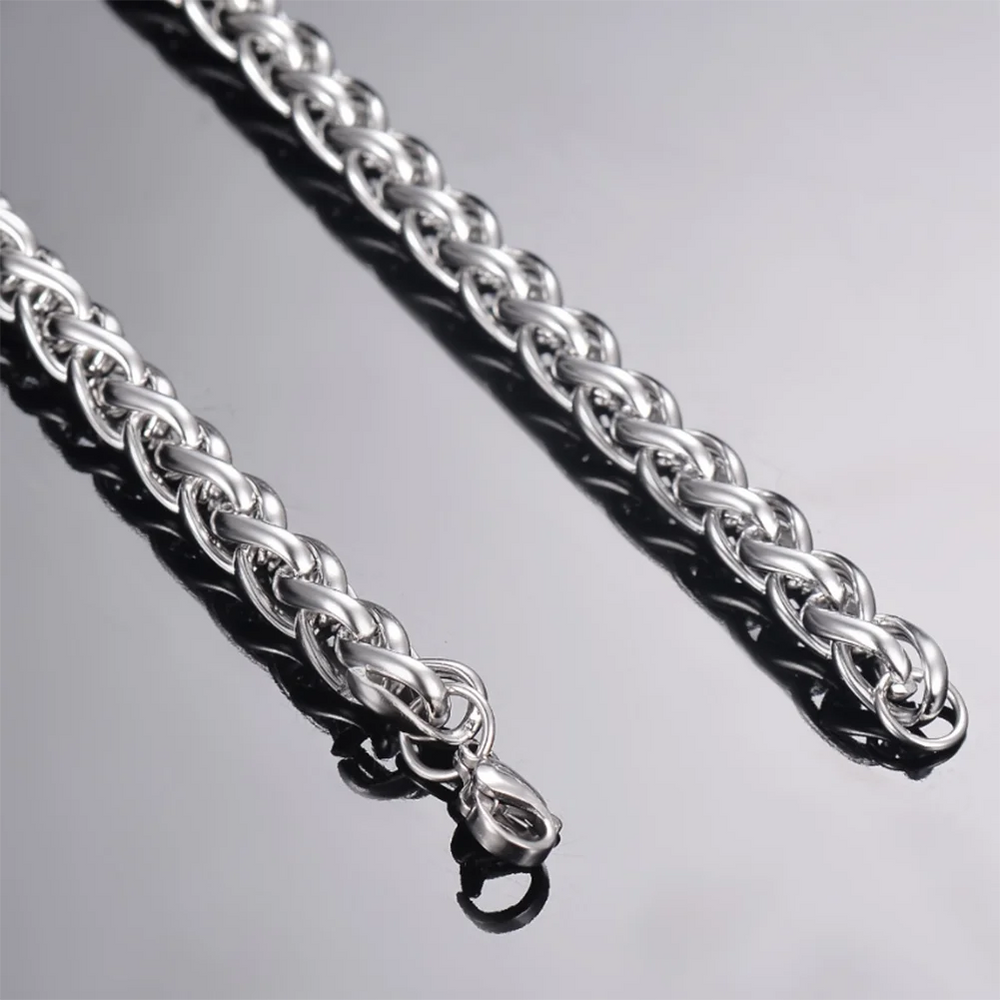 Stainless Steel Keel Link Chain Necklace for Men Women | Unisex Hip Hop Chain 16-40 in close-up view