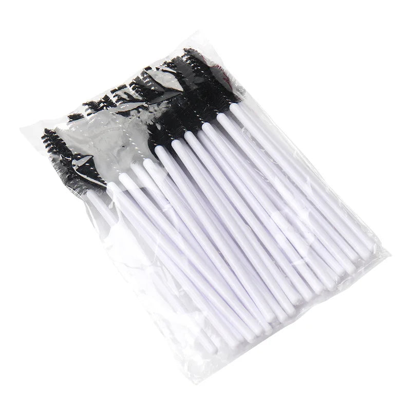 50pcs Eyelash Eyebrow Brush Water Drop Shape Nylon Eyelash Extension Applicator Lashes Makeup Brushes Beauty Tools Mascara Wand