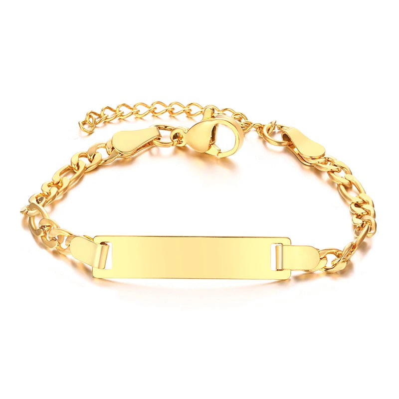 Adjustable Kids ID Bracelet | Custom Name Stainless Steel Anti-Lost Jewelry alternate view