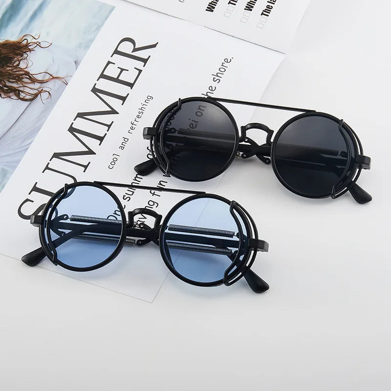 Classic Gothic Steampunk Sunglasses Brand Designer Men alternate view