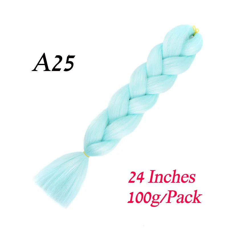 Lihui Pre Stretched Jumbo Braid Hair Extensions 24 inch | Kanekalon Synthetic Hair for African Braids