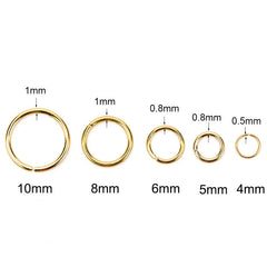 Open Jump Rings 4/5/6/8/10mm Split Rings Connectors Necklace Bracelet Jewelry