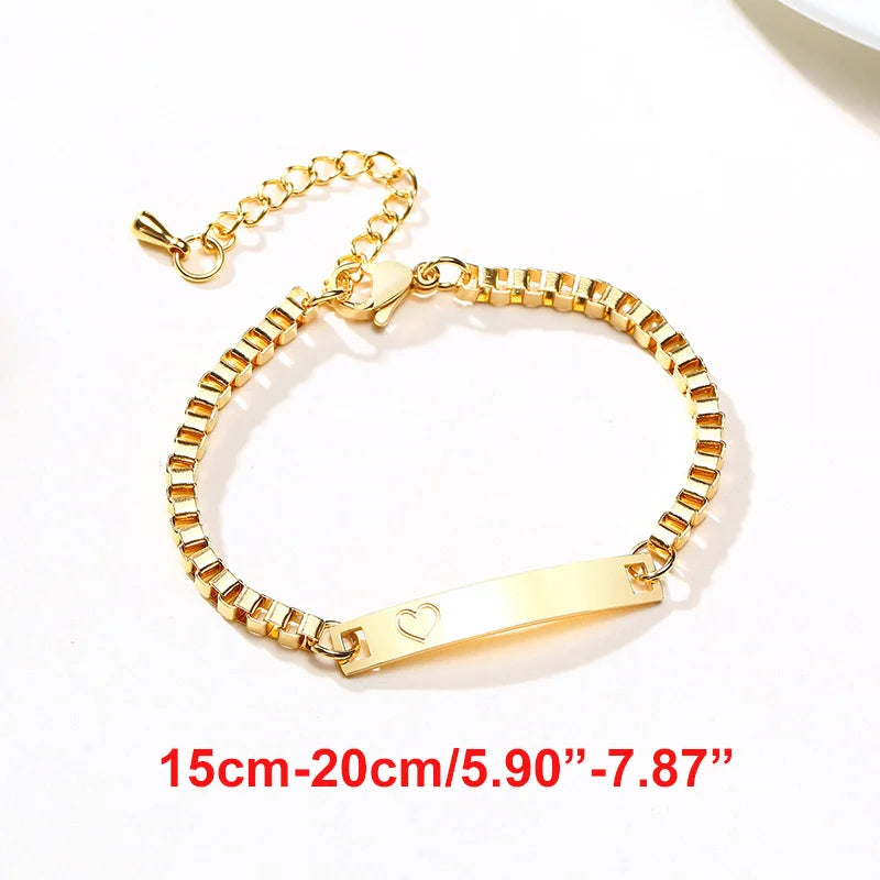 Personalized Baby Bracelet Gift | Custom Stainless Steel Name Bracelet alternate view