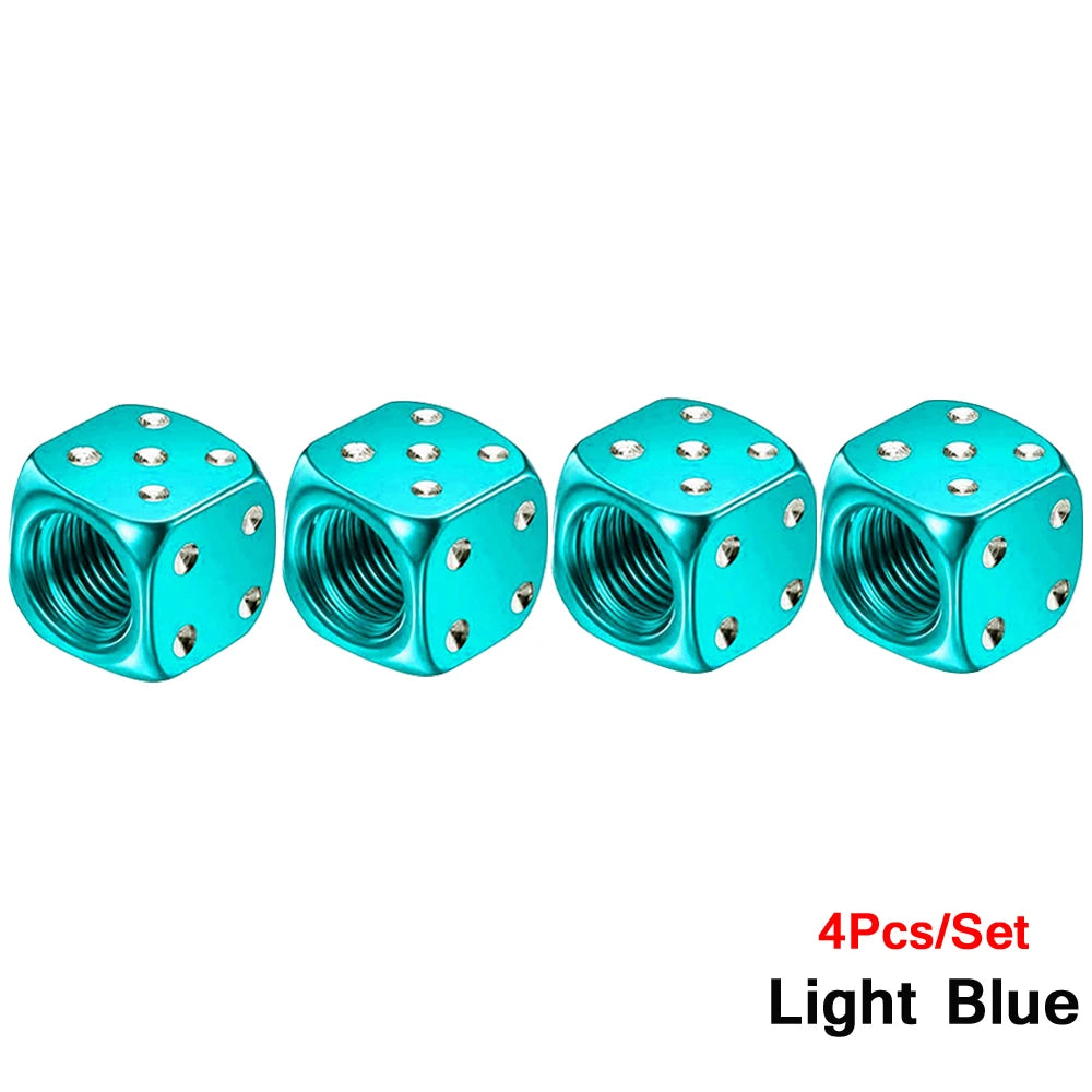 Aluminum Valve Stem Caps Set of 4 Car Bike Motorcycle alternate view