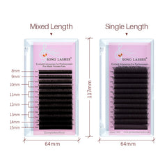 Y Shape Premade Fans Eyelash Extensions | 2D YY Lashes for Salon Use close-up view